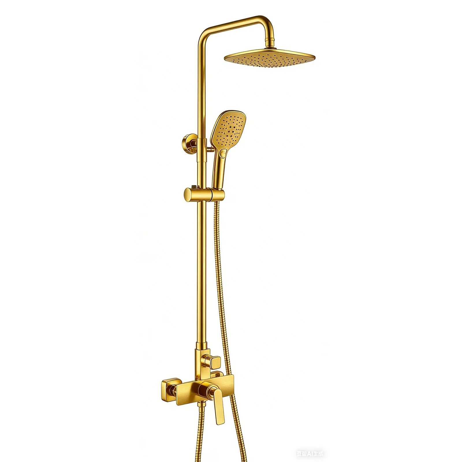 Exposed Shower Column Set – 3 Function Hand Shower – AB402011 Brushed Gold