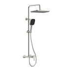 MAXTOR 2 Way Exposed Shower Column System with Overhead Rain Shower & Hand Shower--AB402065 Brushed Nickel