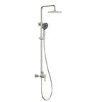 2 Way Shower Column System – Brass Rainfall Shower with Handheld Shower-AB402070 Brushed Nickel