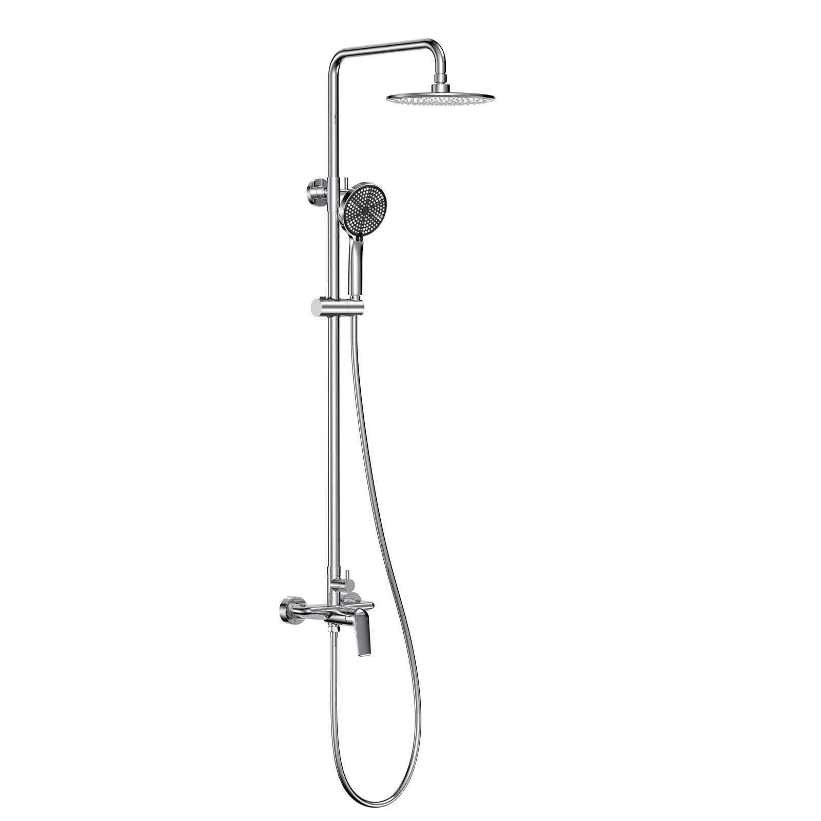 2 Way Shower Column System – Brass Rainfall Shower with Handheld Shower-AB402070 Chrome