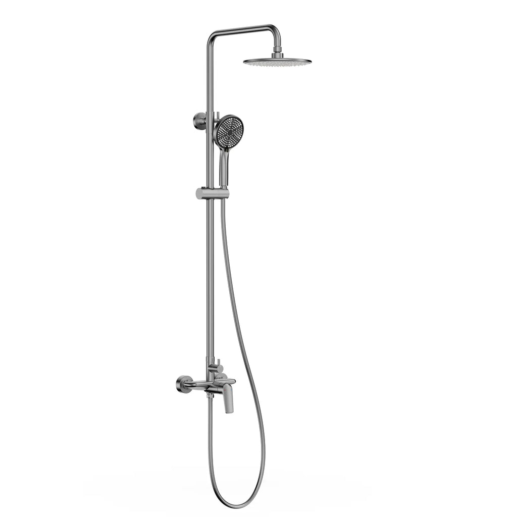 2 Way Shower Column System – Brass Rainfall Shower with Handheld Shower-AB402070 Brushed Gun Metal