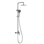 2 Way Shower Column System – Brass Rainfall Shower with Handheld Shower-AB402070 Brushed Gun Metal