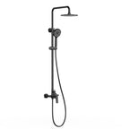 2 Way Shower Column System – Brass Rainfall Shower with Handheld Shower-AB402070 Matte Black
