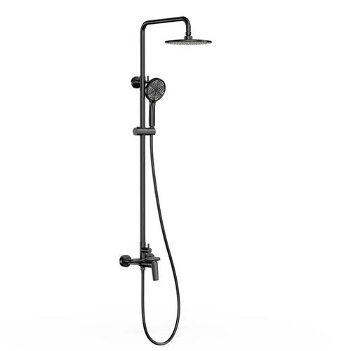 2 Way Shower Column System – Brass Rainfall Shower with Handheld Shower-AB402070 Matte Black