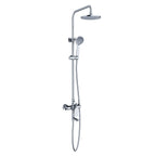 3 Way Shower Column System Featured Over Head Shower, Hand Shower and Tub Filler-AB403003 Chrome