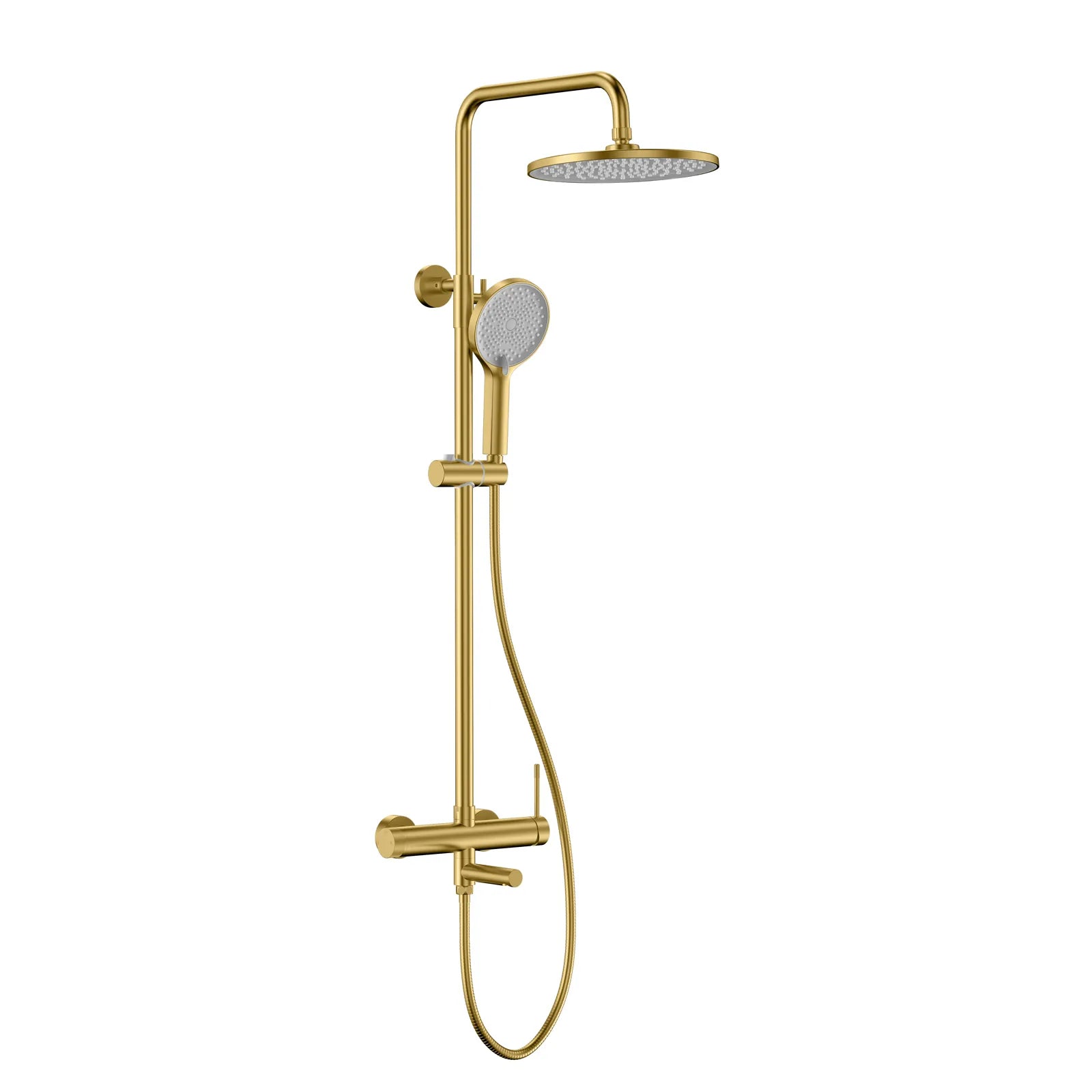 Circular 3 Way Shower Column System AB403004 Brushed Gold