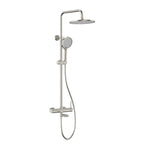3-Way Shower Column System with Overhead Rain Shower, Hand Shower & Bath Filler-AB403005 Brushed Nickel