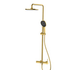 3-Way Shower Column System with Mixer, Rain Shower & Hand Shower – AB403006 Brushed Gold