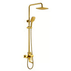Exposed Bath Shower Column Set – With Tub Filler & 3 Function Hand Shower – AB403011 Brushed Gold