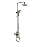 Exposed Bath Shower Column Set – With Tub Filler & 3 Function Hand Shower – AB403011 Brushed Nickel