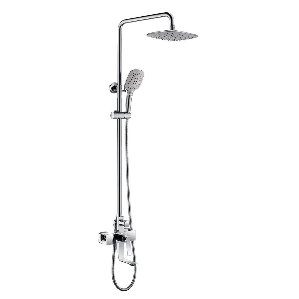 Exposed Bath Shower Column Set – With Tub Filler & 3 Function Hand Shower – AB403011 Chrome