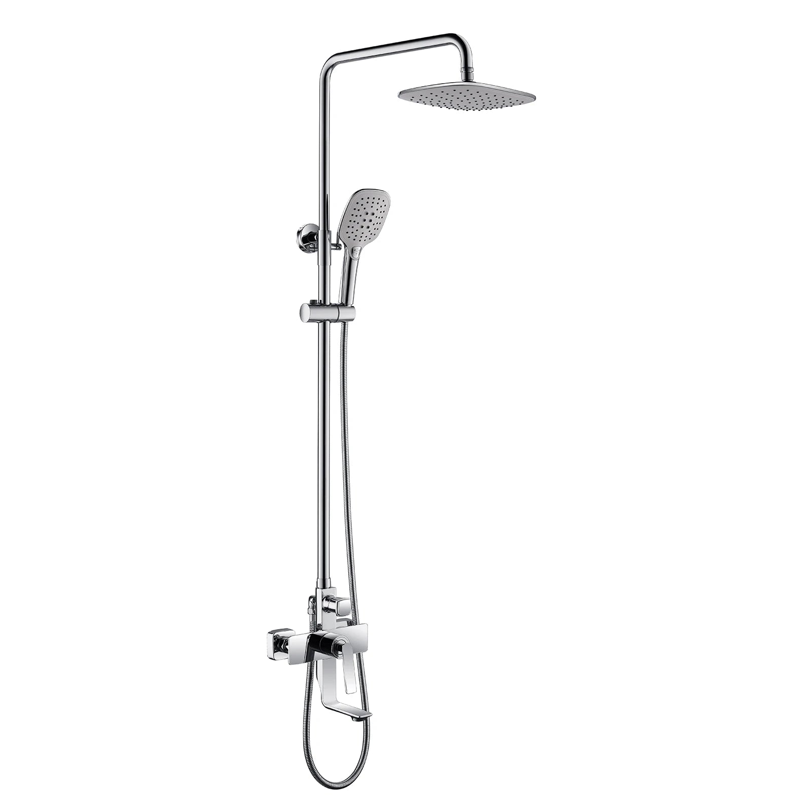 Exposed Bath Shower Column Set – With Tub Filler & 3 Function Hand Shower – AB403011 Chrome