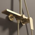 MAXTOR 3 Way Shower Column System with Overhead Shower, Hand Shower & Tub Filler-AB403064