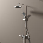 MAXTOR 3 Way Shower Column System with Overhead Shower, Hand Shower & Tub Filler-AB403064