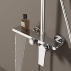 MAXTOR 3 Way Shower Column System with Overhead Shower, Hand Shower & Tub Filler-AB403064
