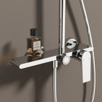 MAXTOR 3 Way Shower Column System with Overhead Shower, Hand Shower & Tub Filler-AB403064