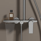 MAXTOR 3 Way Shower Column System with Overhead Shower, Hand Shower & Tub Filler-AB403064
