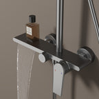 MAXTOR 3 Way Shower Column System with Overhead Shower, Hand Shower & Tub Filler-AB403064