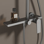 MAXTOR 3 Way Shower Column System with Overhead Shower, Hand Shower & Tub Filler-AB403064