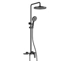 MAXTOR 3 Way Shower Column System with Overhead Shower, Hand Shower & Tub Filler-AB403064 Matte Black