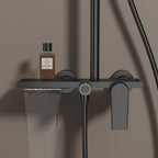 MAXTOR 3 Way Shower Column System with Overhead Shower, Hand Shower & Tub Filler-AB403064