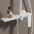 MAXTOR 3 Way Shower Column System with Overhead Shower, Hand Shower & Tub Filler-AB403064