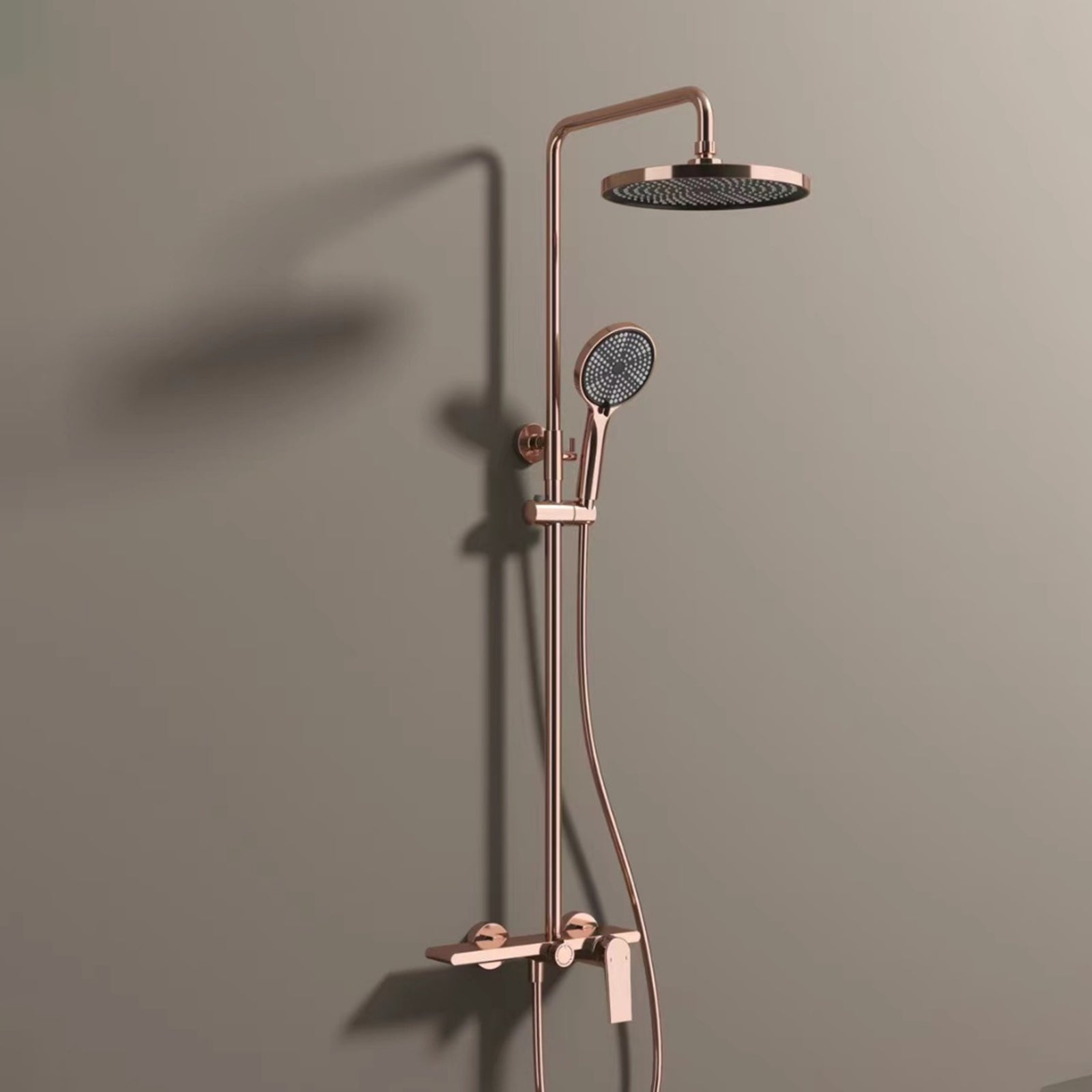 MAXTOR 3 Way Shower Column System with Overhead Shower, Hand Shower & Tub Filler-AB403064