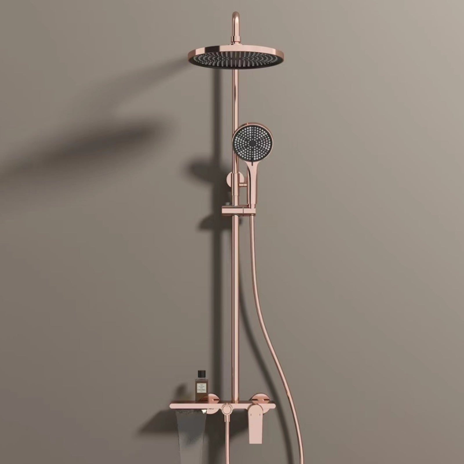 MAXTOR 3 Way Shower Column System with Overhead Shower, Hand Shower & Tub Filler-AB403064