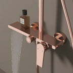 MAXTOR 3 Way Shower Column System with Overhead Shower, Hand Shower & Tub Filler-AB403064