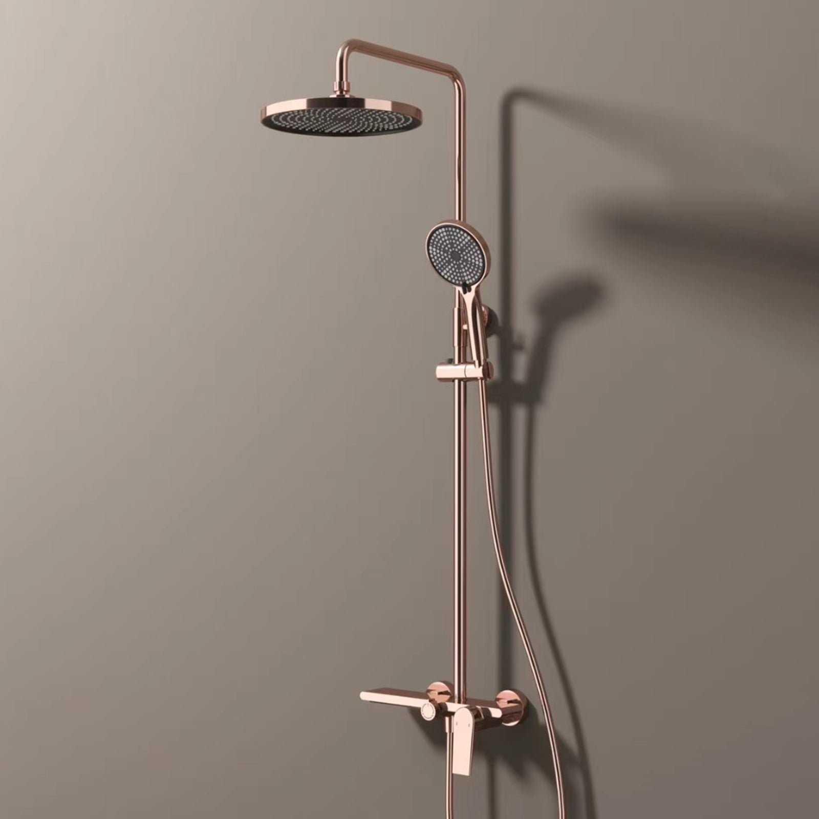 MAXTOR 3 Way Shower Column System with Overhead Shower, Hand Shower & Tub Filler-AB403064