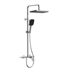 3 way shower column system featured overhead shower, hand shower and bathtub filler-AB403065 Chrome