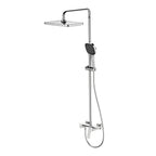 Aurora 3 Way Shower Column System with Brass Spout & Shampoo Shelf-AB403068 Brushed Nickel