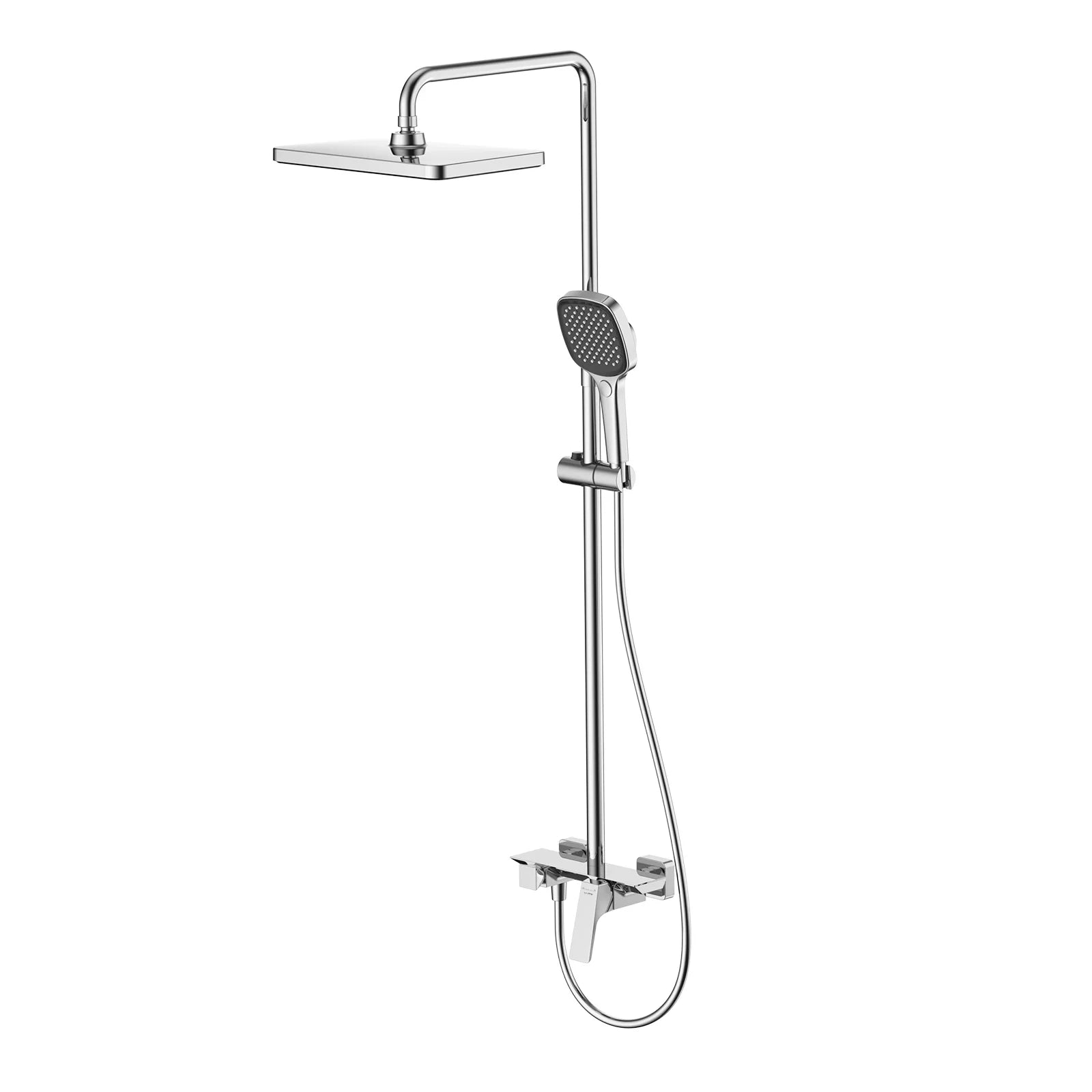 Aurora 3 Way Shower Column System with Brass Spout & Shampoo Shelf-AB403068 Chrome