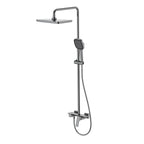 Aurora 3 Way Shower Column System with Brass Spout & Shampoo Shelf-AB403068 Brushed Gun Metal