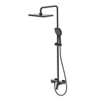 Aurora 3 Way Shower Column System with Brass Spout & Shampoo Shelf-AB403068 Matte Black