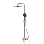 3-Way Shower Column System – Exposed Bath/Shower Mixer with Overhead & Hand Shower – AB403069 Brushed Nickel