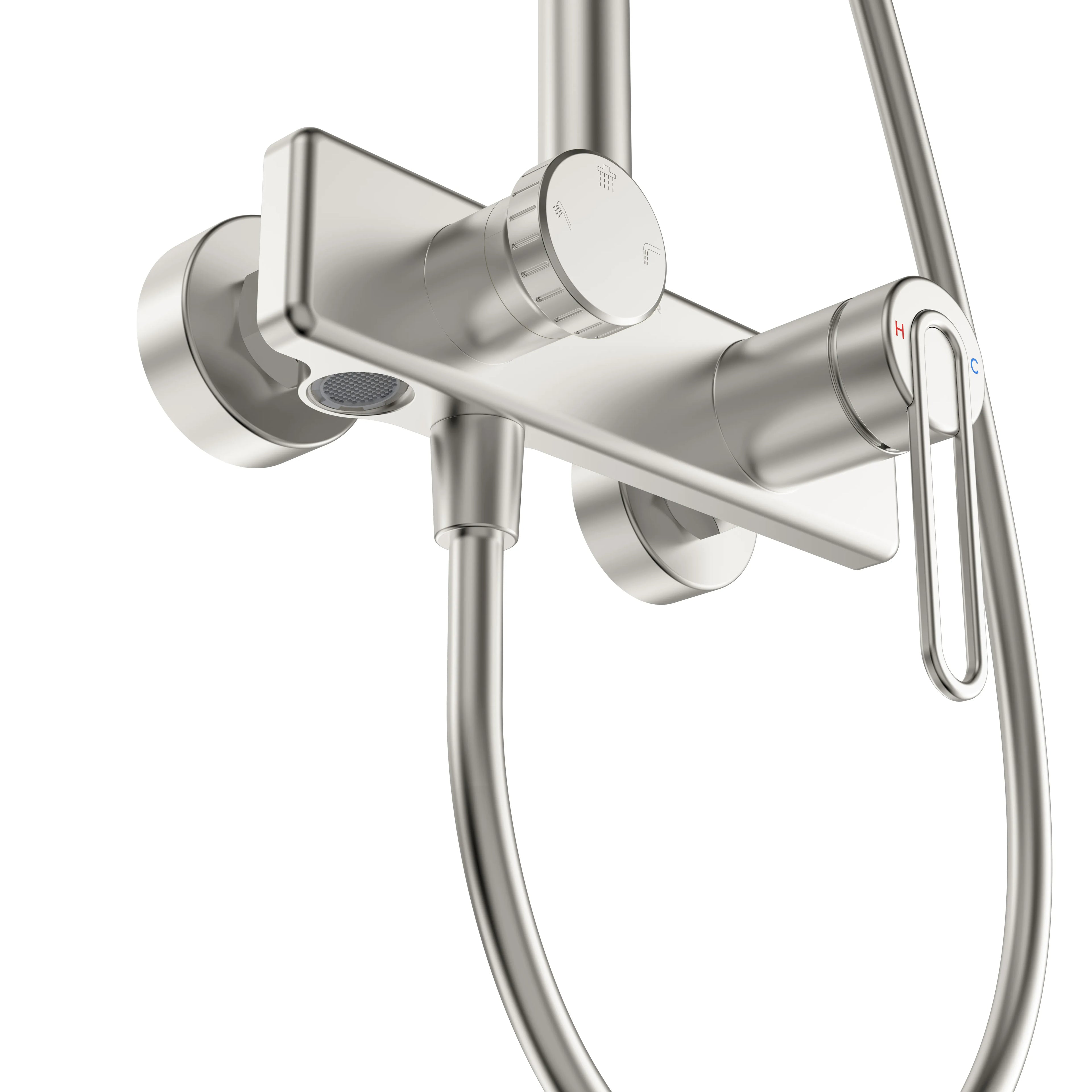3-Way Shower Column System – Exposed Bath/Shower Mixer with Overhead & Hand Shower – AB403069