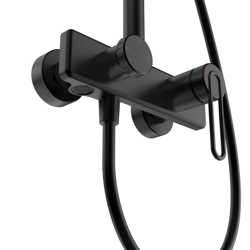 3-Way Shower Column System – Exposed Bath/Shower Mixer with Overhead & Hand Shower – AB403069