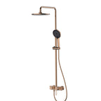 3-Way Shower Column System – Exposed Bath/Shower Mixer with Overhead & Hand Shower – AB403069 Rose Gold