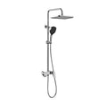 3 Way Shower Column with Overhead Shower and Hand Shower – Exposed Shower System with Waterfall Outlet – AB403076 Chrome