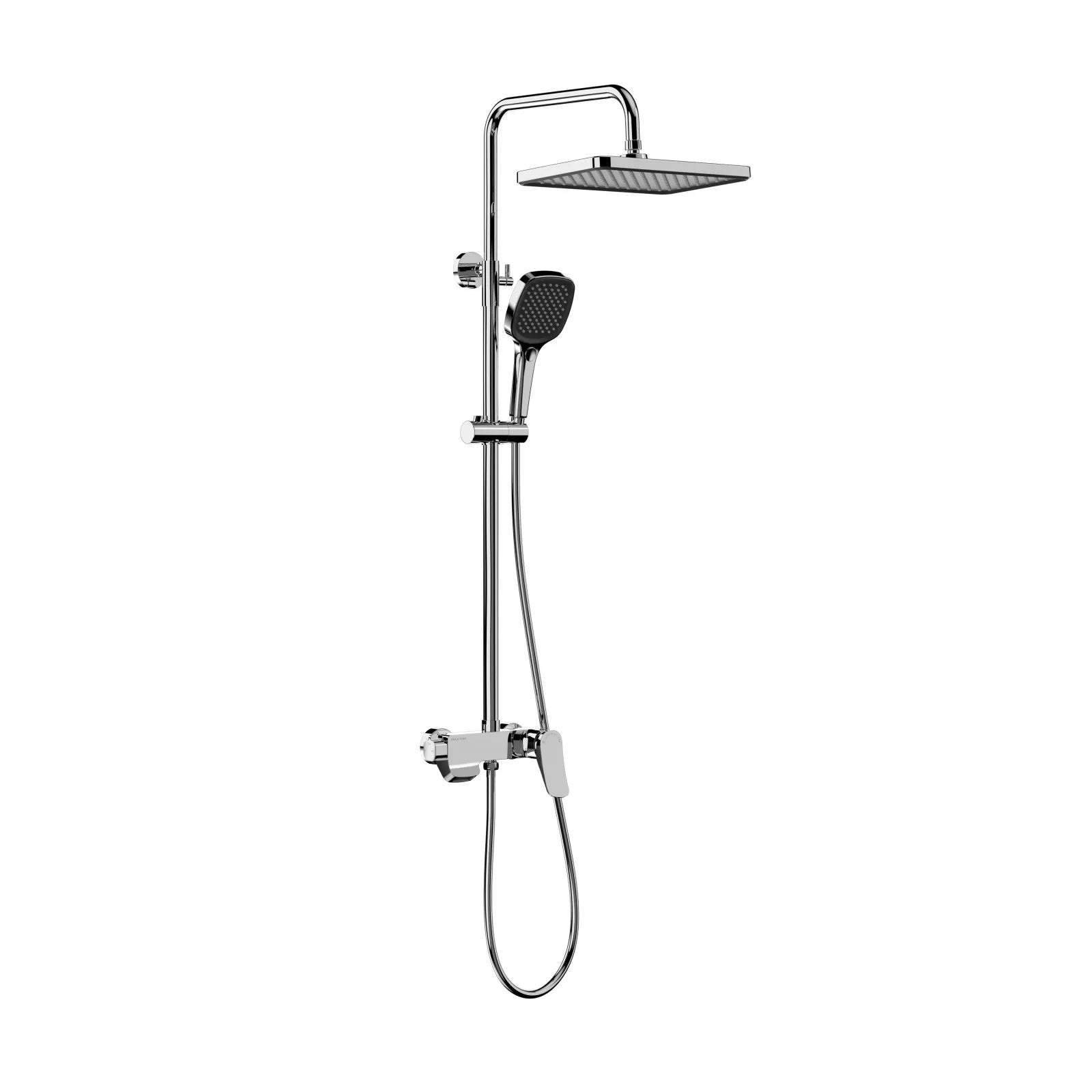 3 Way Shower Column with Overhead Shower and Hand Shower – Exposed Shower System with Waterfall Outlet – AB403076 Chrome