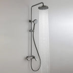 3 Way Shower Column with Overhead Shower and Hand Shower – Exposed Shower System with Waterfall Outlet – AB403076