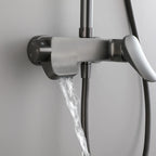 3 Way Shower Column with Overhead Shower and Hand Shower – Exposed Shower System with Waterfall Outlet – AB403076