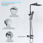 3 Way Thermostatic Shower Column – Brass Body & Multi-Function AB413000