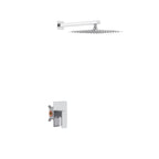 Square Concealed Shower System with 12 Inch Overhead Shower – Single Lever Mixer – AB501007 Chrome