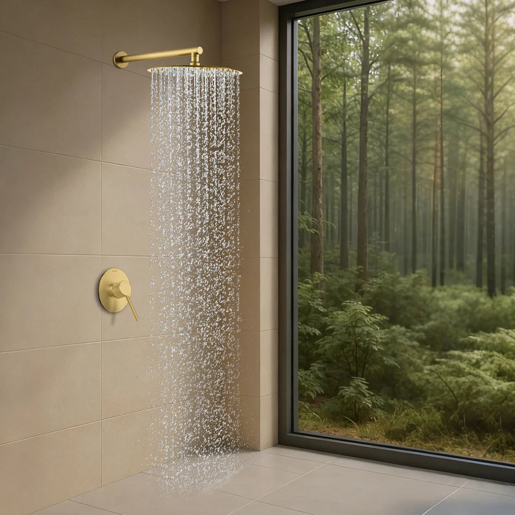 1 Way Wall Concealed Water Pressure Balance Shower Roughing-In Valve with Trim Plate-MT601127