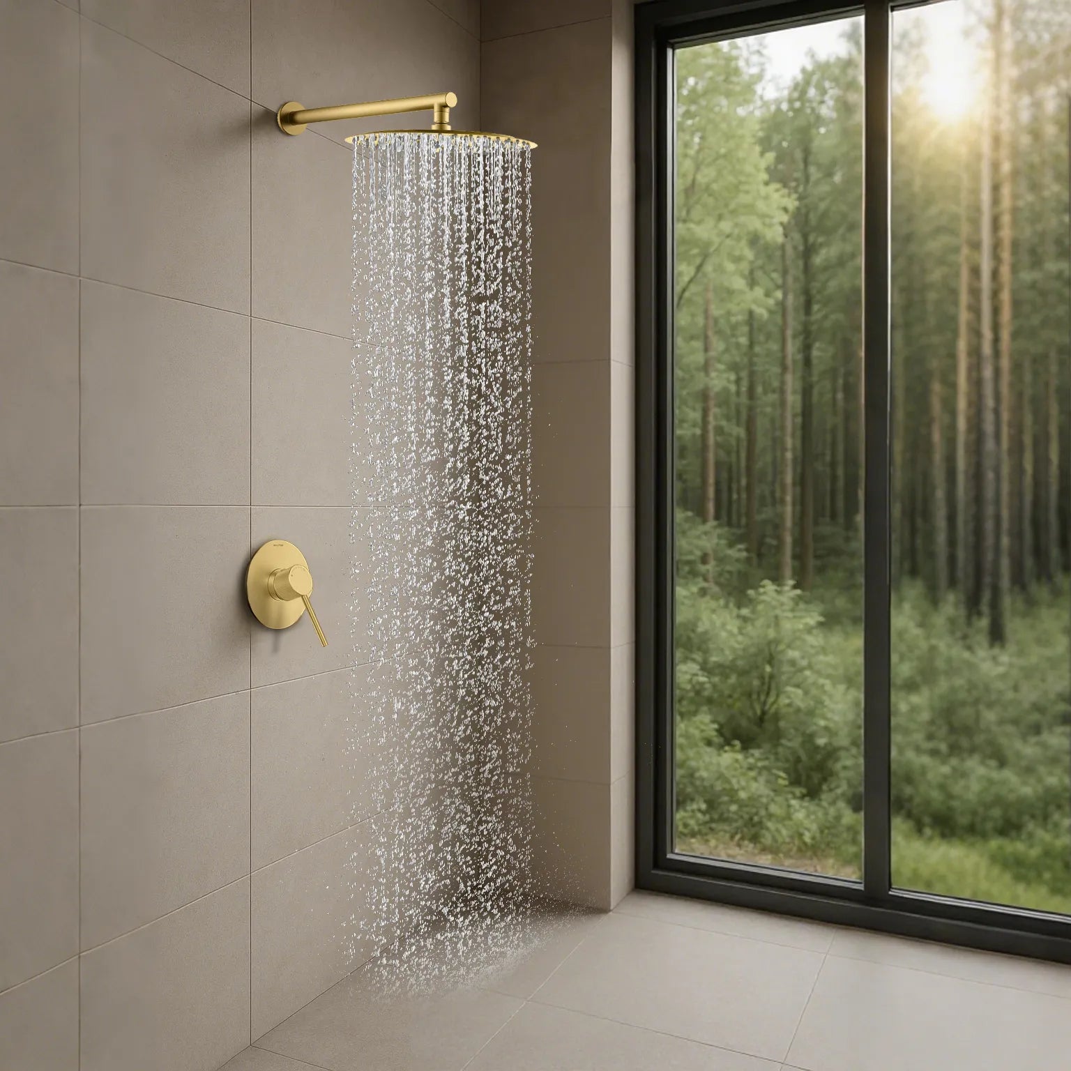 1 Way Wall Concealed Water Pressure Balance Shower Roughing-In Valve with Trim Plate-MT601127