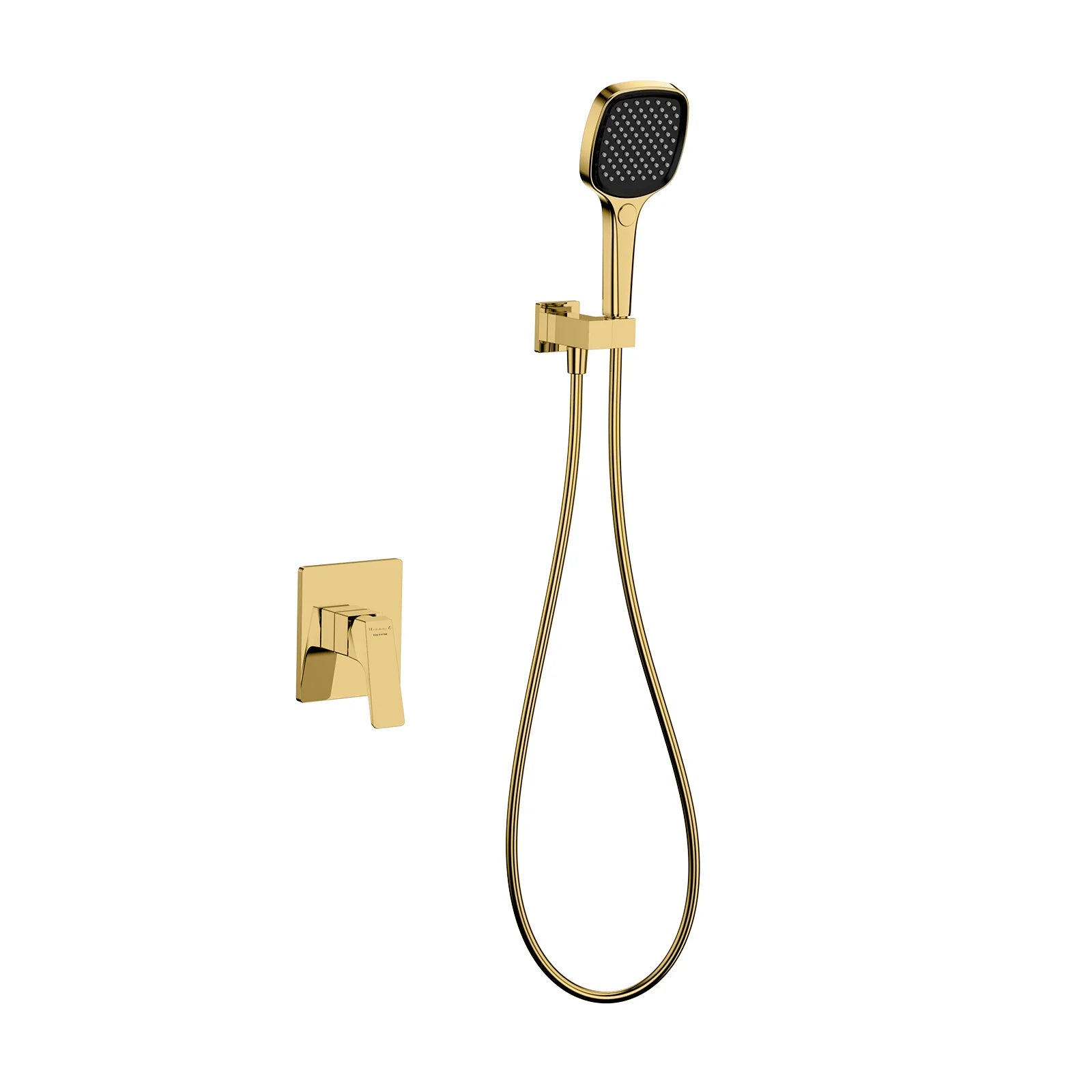 Aurora 1 Way Wall Concealed Shower Mixer with 3-Function Hand Shower-AB501068 Brushed Gold