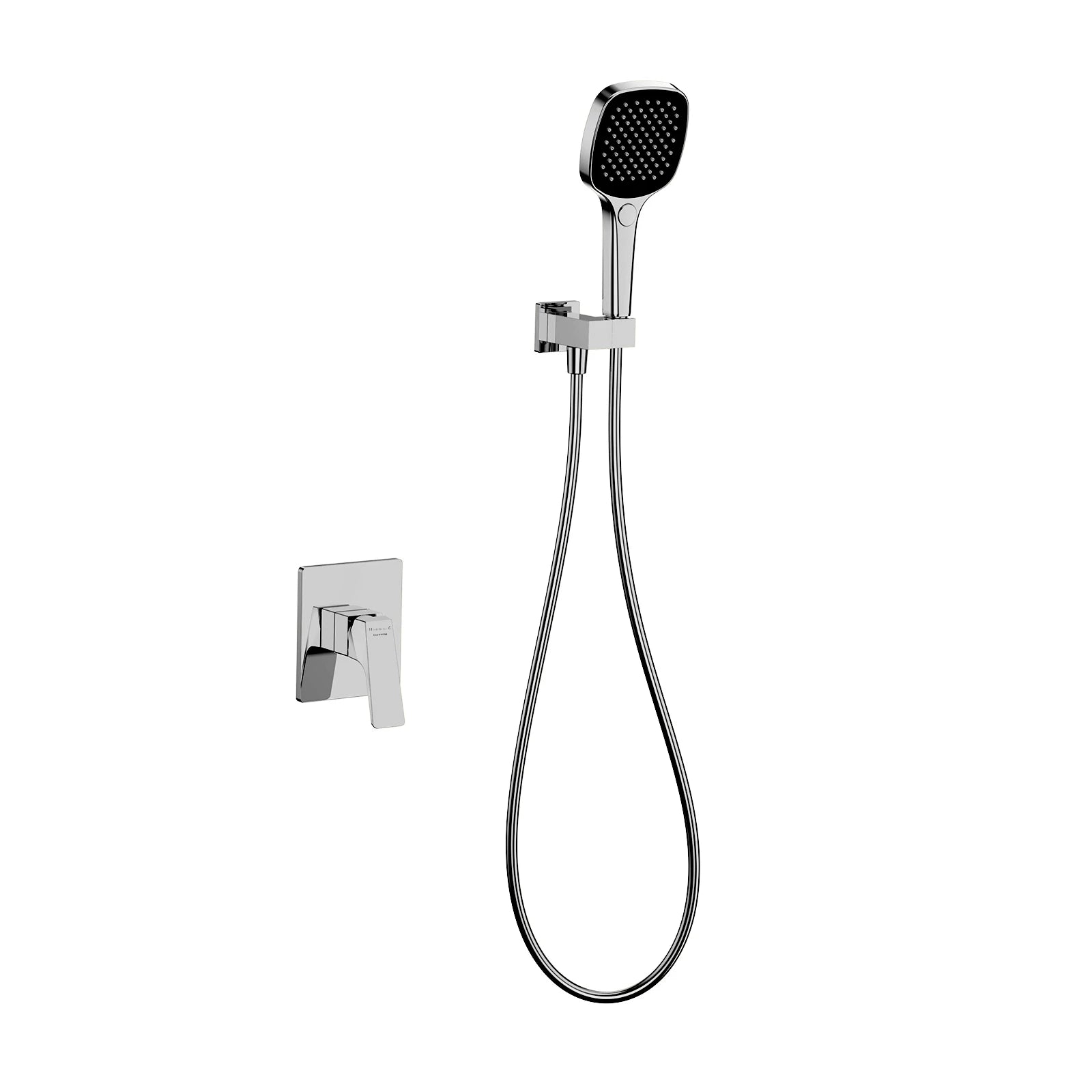 Aurora 1 Way Wall Concealed Shower Mixer with 3-Function Hand Shower-AB501068 Brushed Nickel