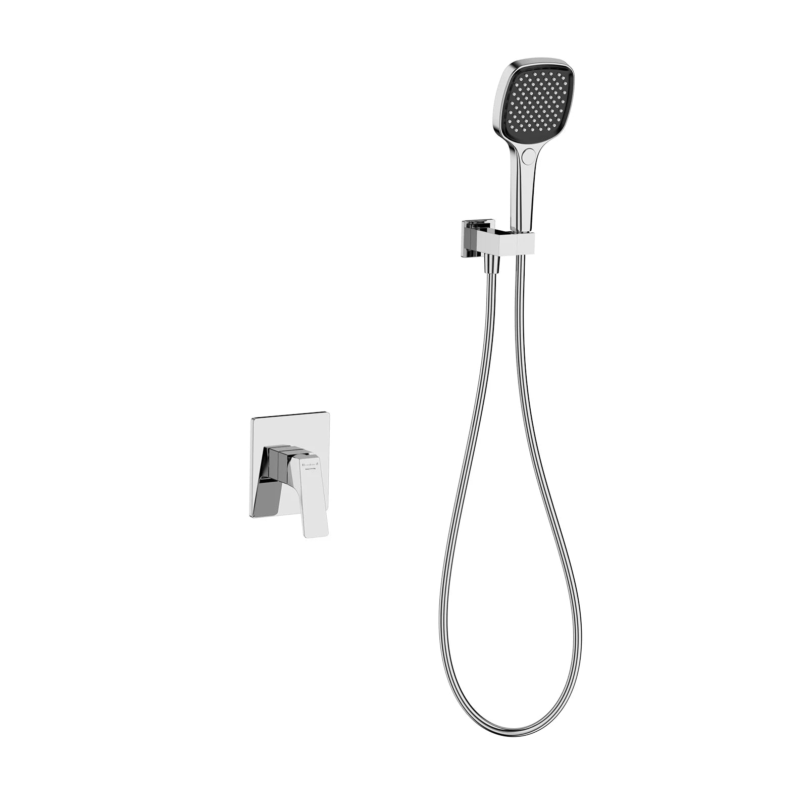 Aurora 1 Way Wall Concealed Shower Mixer with 3-Function Hand Shower-AB501068 Chrome